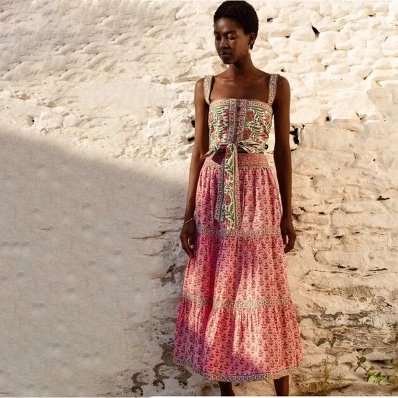 PINK CITY PRINTS Rose Hyacinth Lucia Skirt - Picture 7 of 12